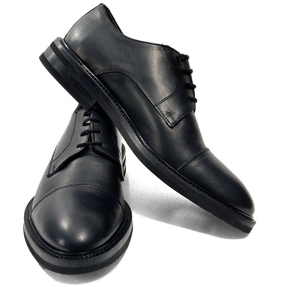 Barneys New York Nero Black 70s Walk Leather Woody Derby Shoes main image 5